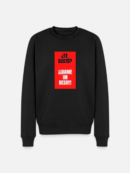 TE GUSTO?,DAME UN BESO!! - Pull Premium bio Homme - noir