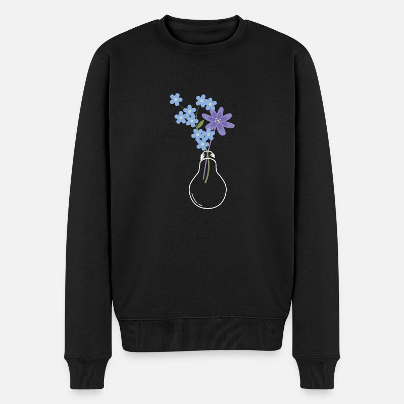 Ampoule Bouquet de Fleurs Nature - Pull Premium bio Homme - noir