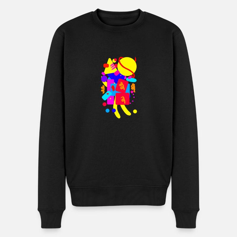 Design des années 80 - Pull Premium bio Homme - noir