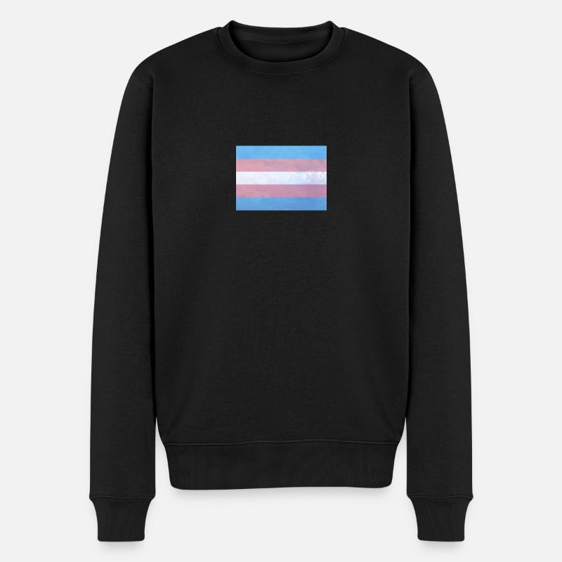 Trans Pride Flag - Männer Premium Bio Pullover - Schwarz