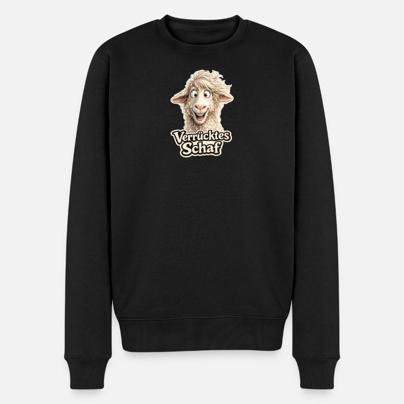 Motif de mouton fou - Pull Premium bio Homme - noir