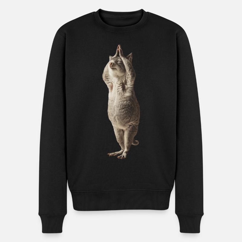 Chinchilla - Männer Premium Bio Pullover - Schwarz