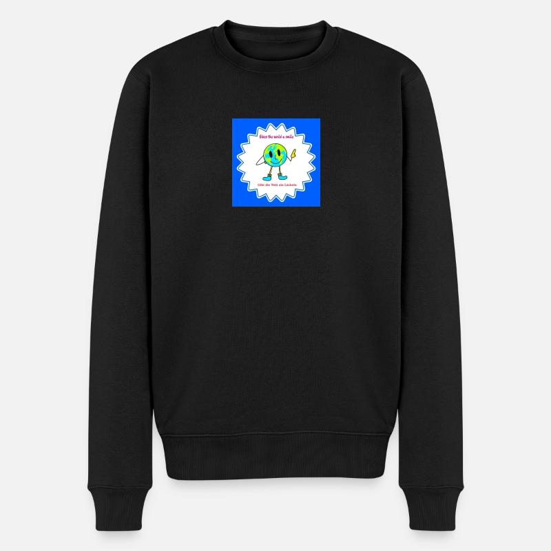 Donne le sourire au monde - Pull Premium bio Homme - noir