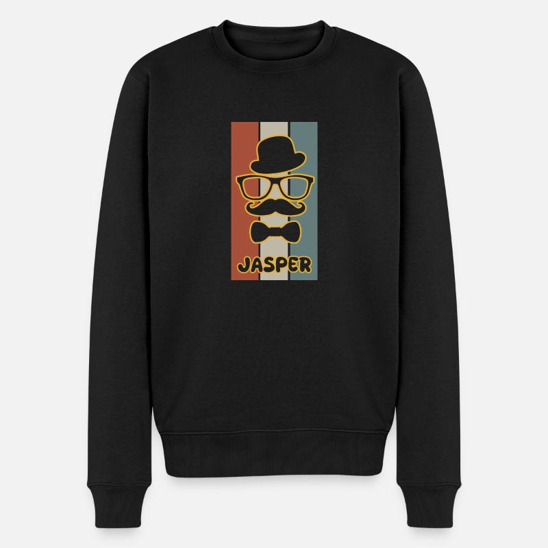 Geschenk für Jasper - Männer Premium Bio Pullover - Schwarz