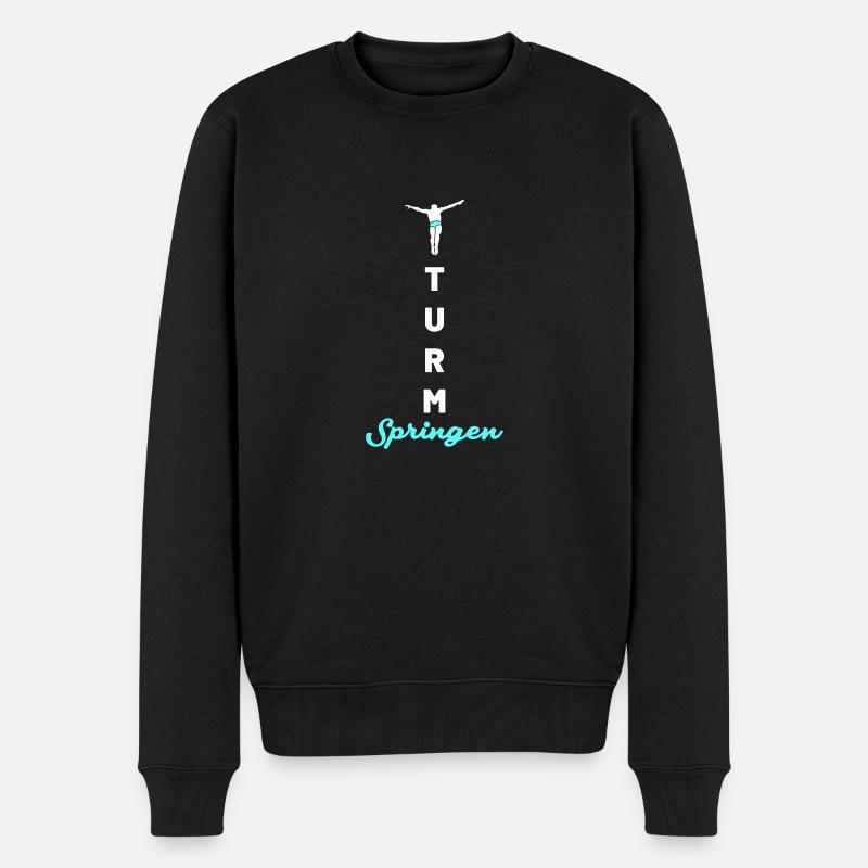 turmspringen turm - Männer Premium Bio Pullover - Schwarz