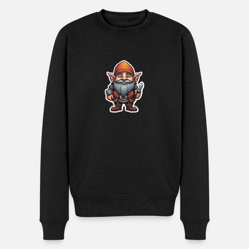Mischievous Dwarven Warrior - Men's Premium Organic Jumper - black