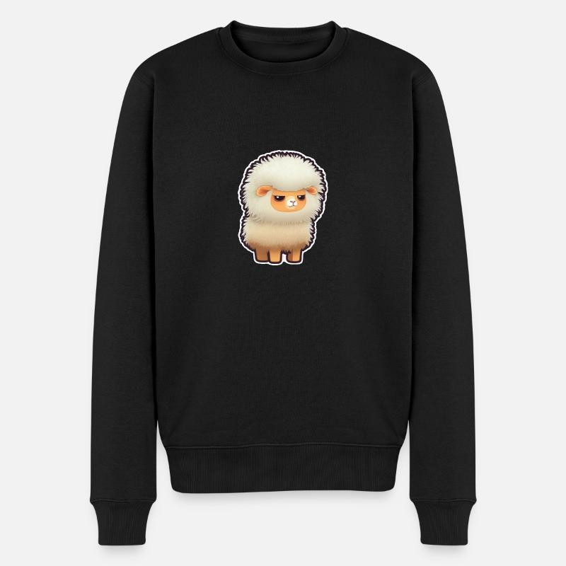 Grumpy Alpaka - Männer Premium Bio Pullover - Schwarz