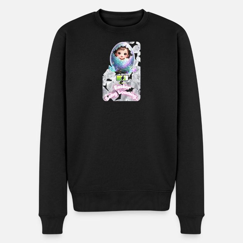 Easter Bud Baby Egg Explosion - Men's Premium Organic Jumper - black