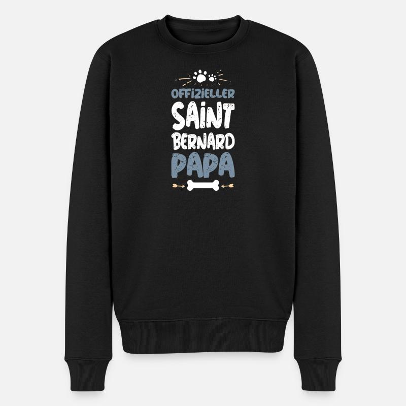 SAINT_BERNARD - Pull Premium bio Homme - noir