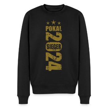 Pokalsieger 2024 - Männer Premium Bio Pullover - Schwarz - Vorne - Nico (187cm)