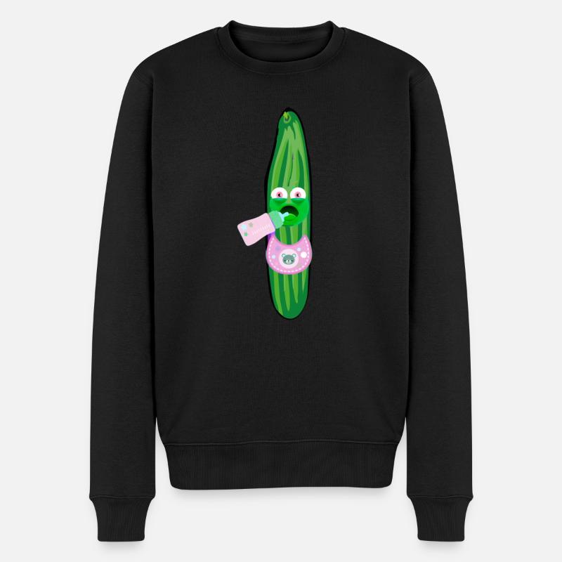 Launische Gurke, Gurken, Comic, Gurke, Baby - Männer Premium Bio Pullover - Schwarz