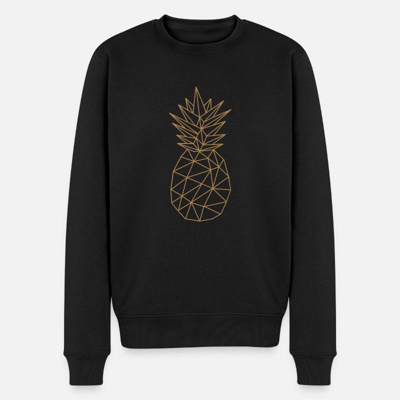 Ananas - Männer Premium Bio Pullover - Schwarz