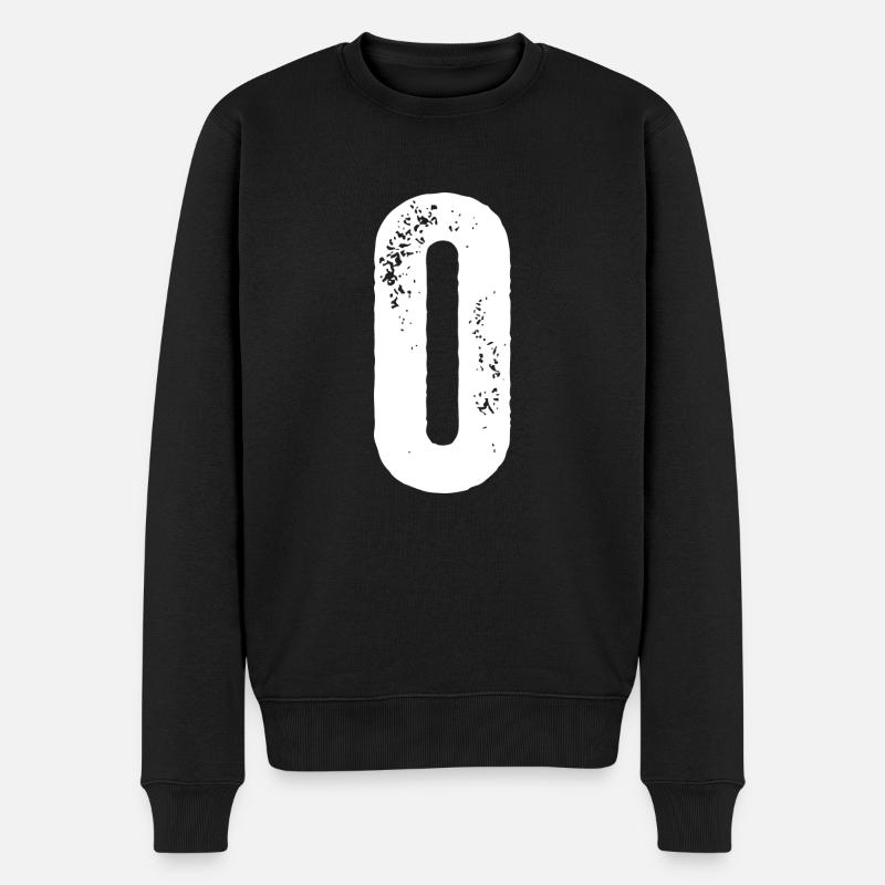 O - Männer Premium Bio Pullover - Schwarz