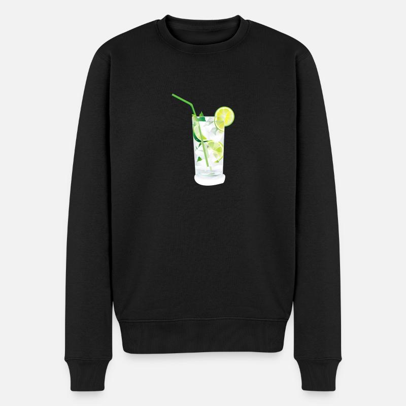 Caipirinha Cocktail - Männer Premium Bio Pullover - Schwarz