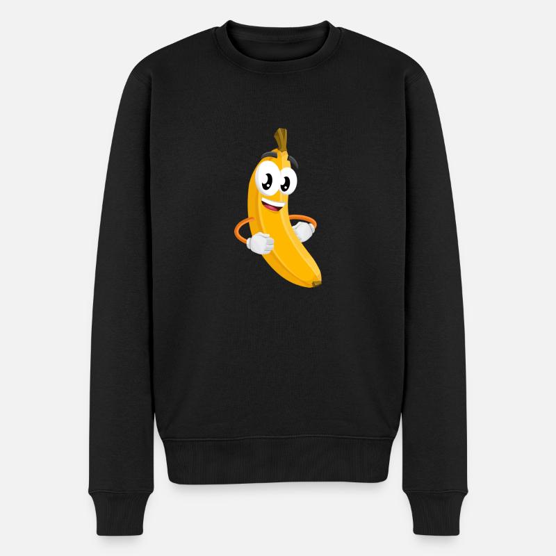 banana - Männer Premium Bio Pullover - Schwarz