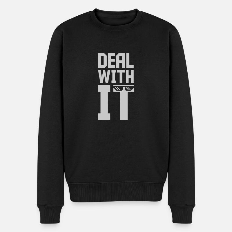 Traitez-le Meme - Pull Premium bio Homme - noir