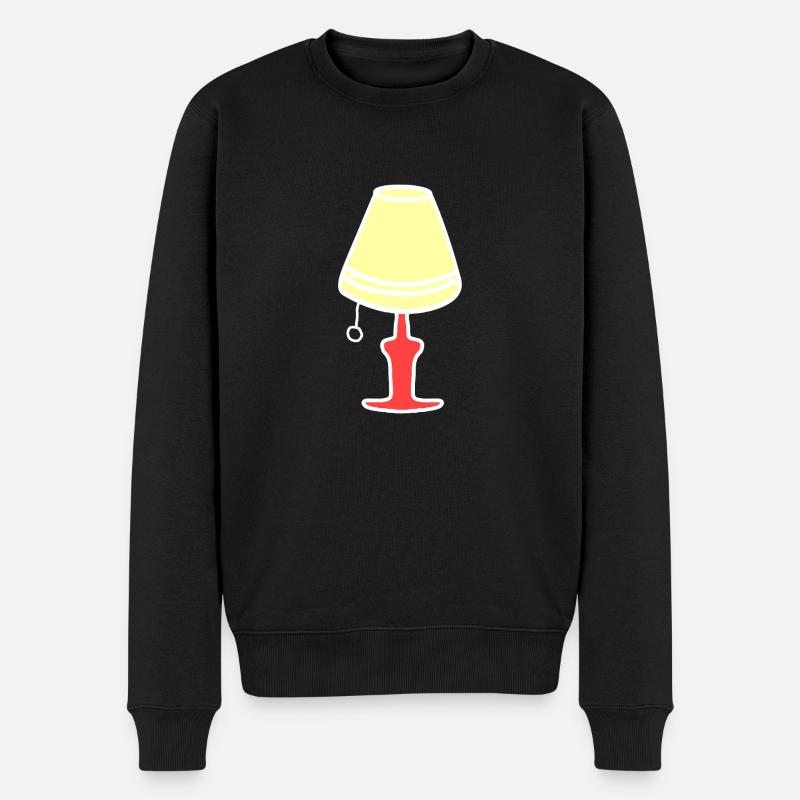 Lampe 70er Jahre - Männer Premium Bio Pullover - Schwarz