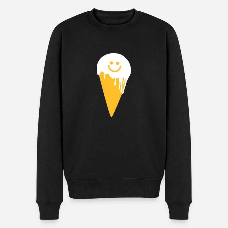 happy ice cream - Pull Premium bio Homme - noir