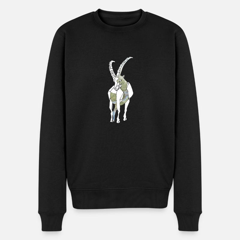 Polygon Capricorn - Männer Premium Bio Pullover - Schwarz