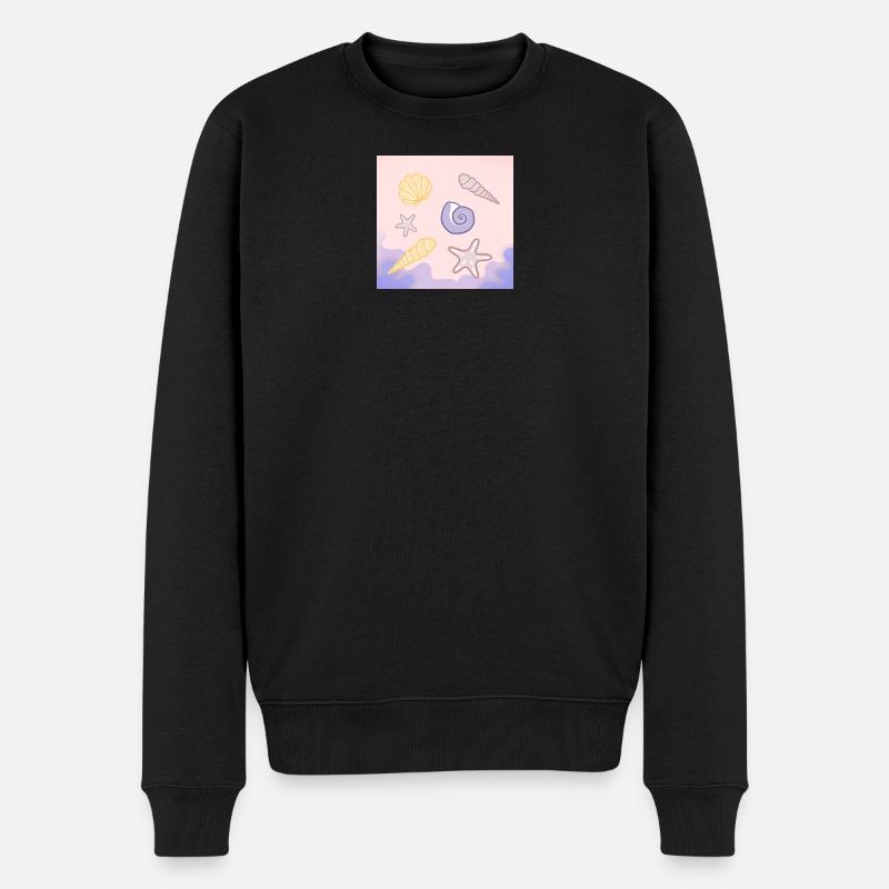 Coquillages pastel étoile de mer - Pull Premium bio Homme - noir