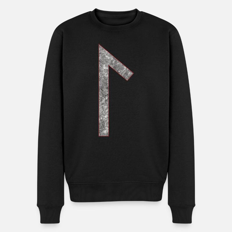 Rune Laguz L - Männer Premium Bio Pullover - Schwarz