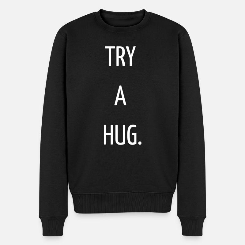 Try a hug - Pull Premium bio Homme - noir