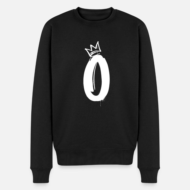 O - Männer Premium Bio Pullover - Schwarz