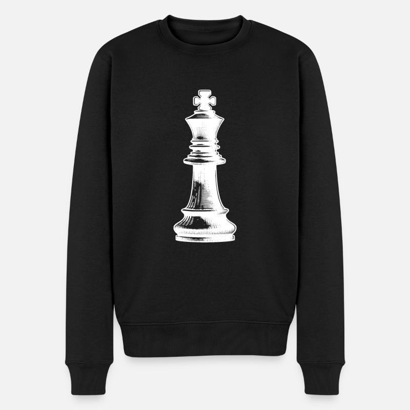 Jeu d’échecs Pièce d’échecs Pion Roi - Pull Premium bio Homme - noir