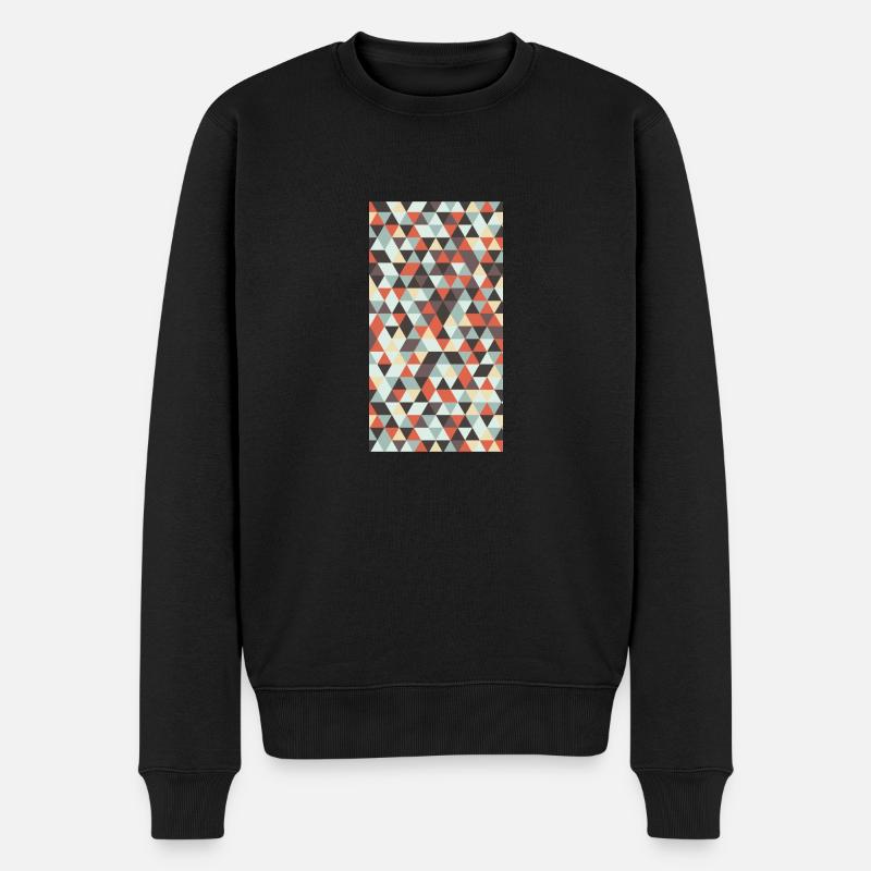 Triangle pattern - Men's Premium Organic Jumper - black