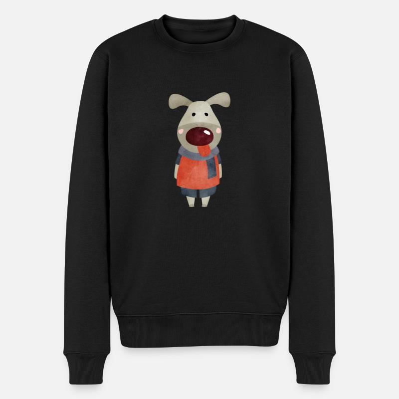 Elvis - Männer Premium Bio Pullover - Schwarz