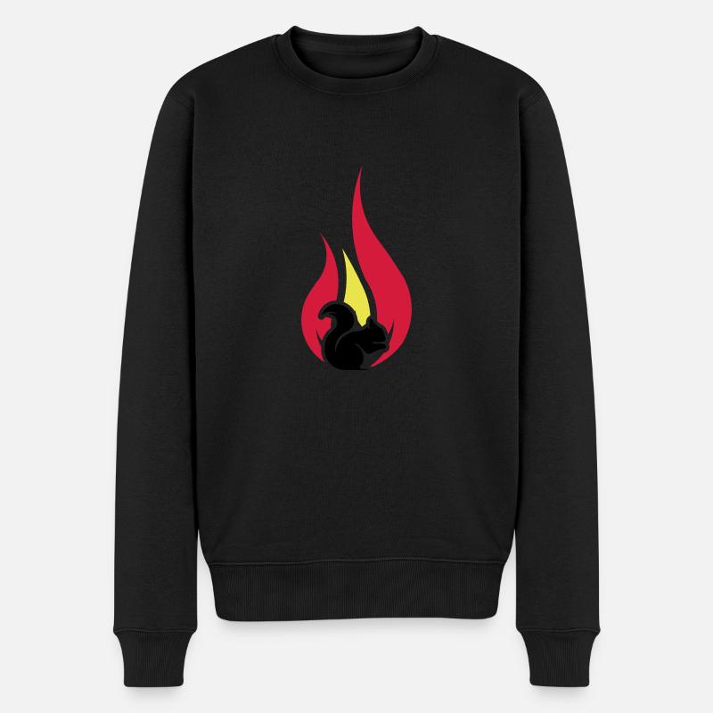 summer squirrel - Männer Premium Bio Pullover - Schwarz
