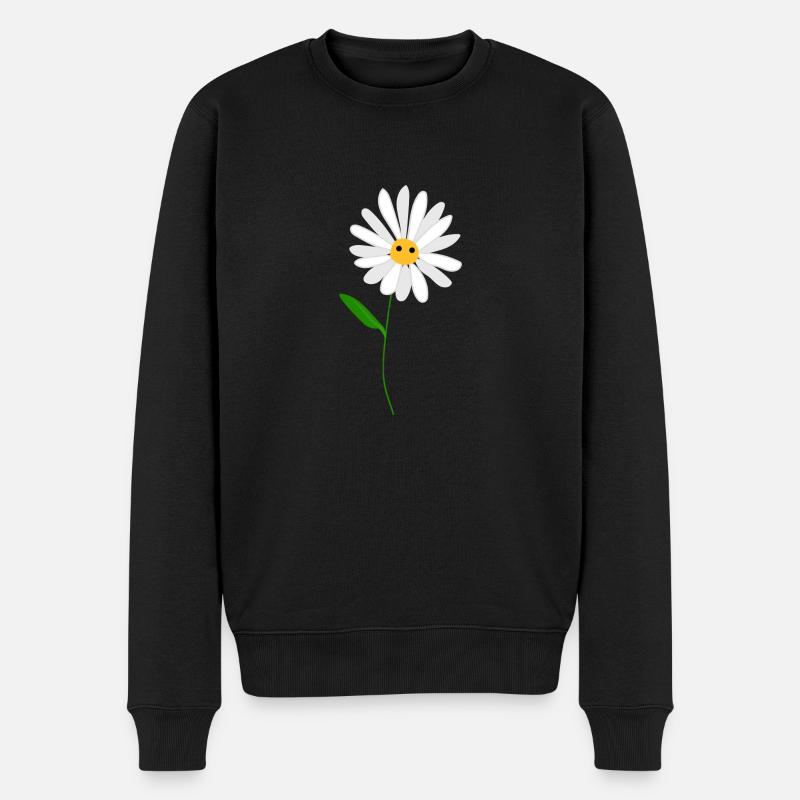Blumenpriester Kragen - Männer Premium Bio Pullover - Schwarz