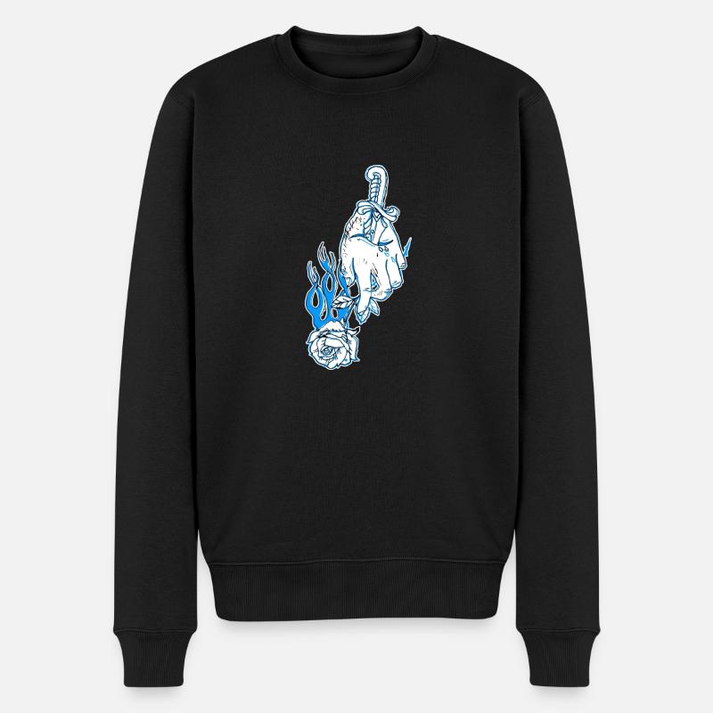Aidan Rose Design - Männer Premium Bio Pullover - Schwarz