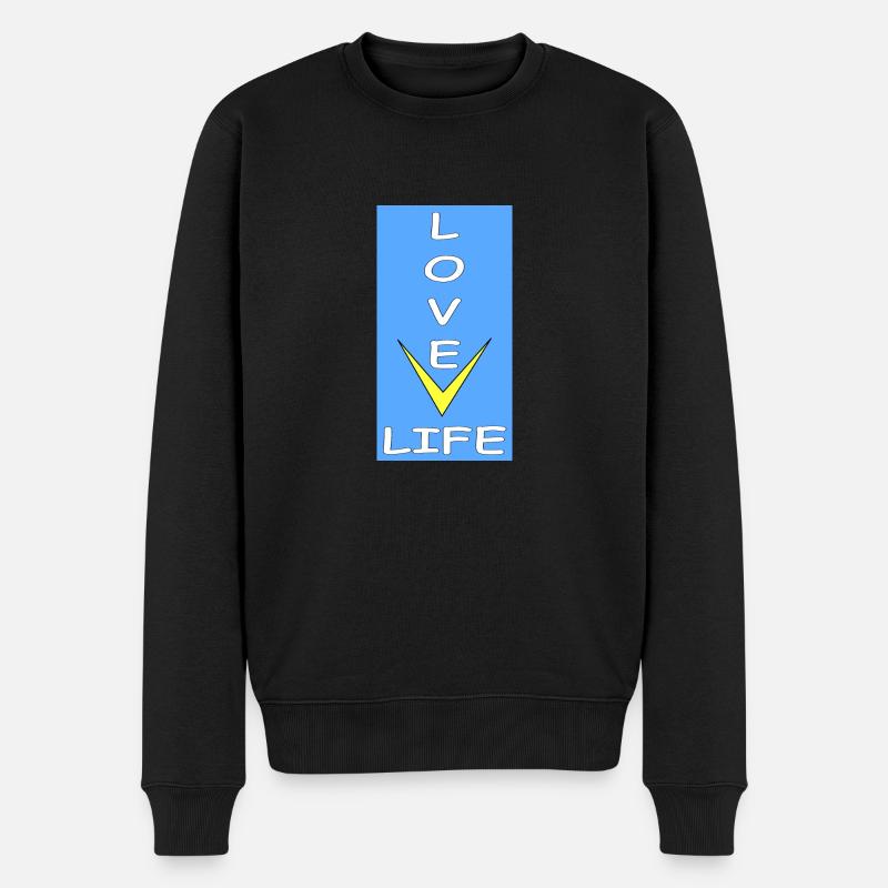 Vie amoureuse - Pull Premium bio Homme - noir