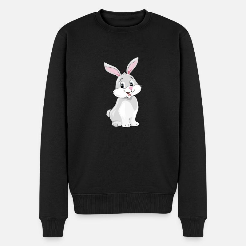 Mignon lapin souriant - Pull Premium bio Homme - noir