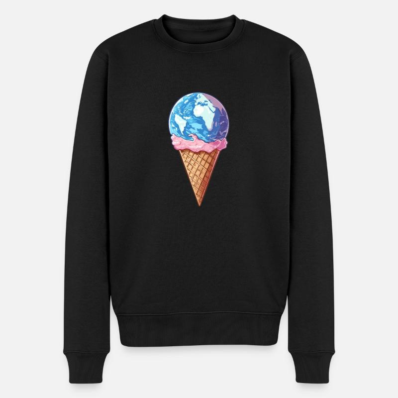 Planète de glace Terre - Pull Premium bio Homme - noir