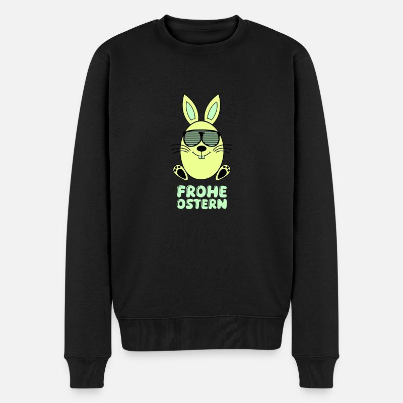 Joyeux lapin de Pâques - Pull Premium bio Homme - noir