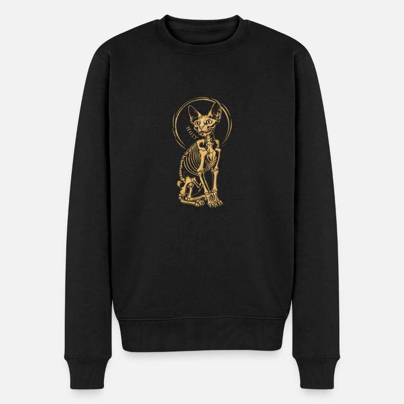 chat sphinx squelette tatouage - Pull Premium bio Homme - noir