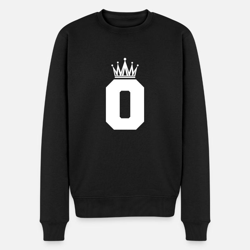 0 Couronne - Pull Premium bio Homme - noir