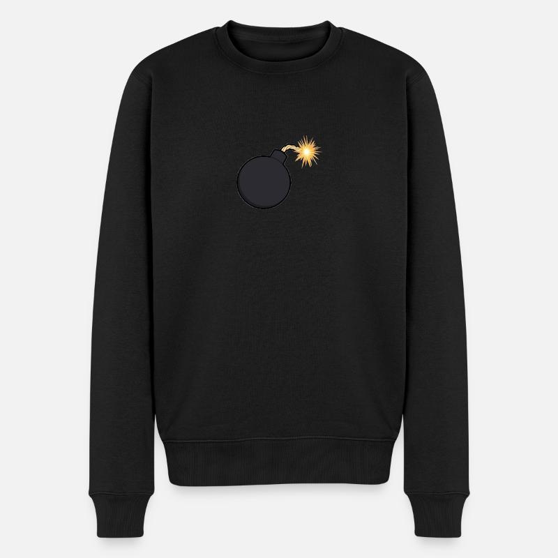 Bombe - Männer Premium Bio Pullover - Schwarz