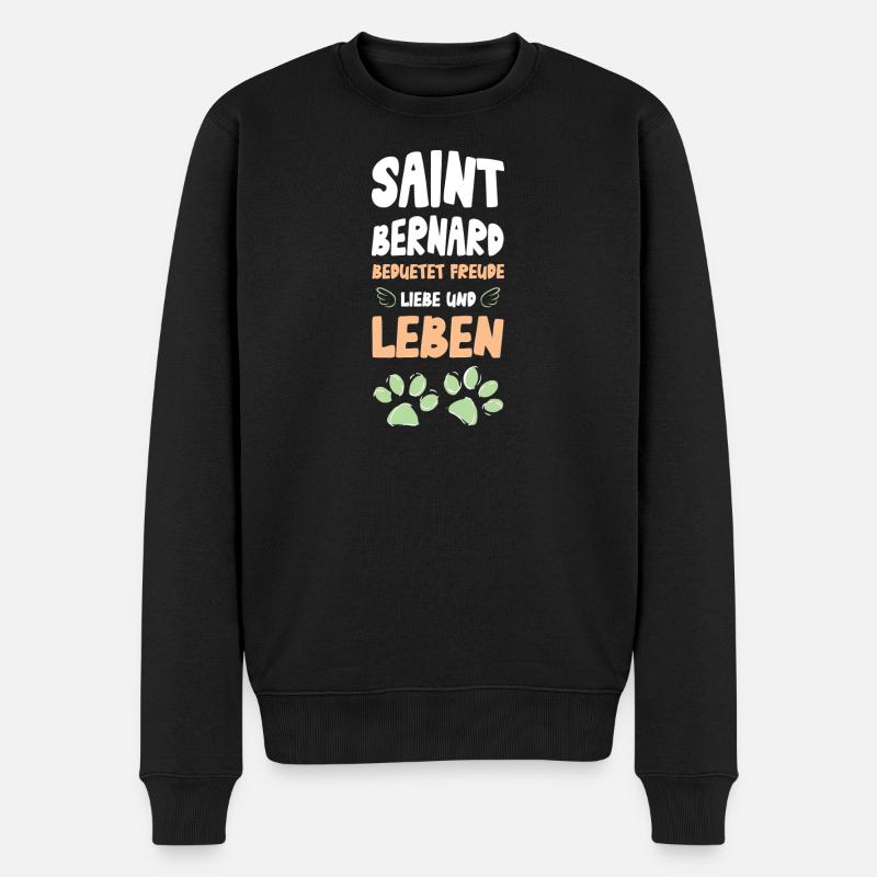 Saint Bernard Amour et Vie - Pull Premium bio Homme - noir