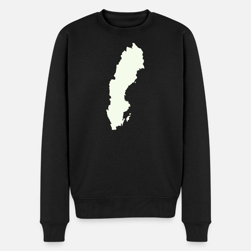 Schweden Silhouette Print - Männer Premium Bio Pullover - Schwarz
