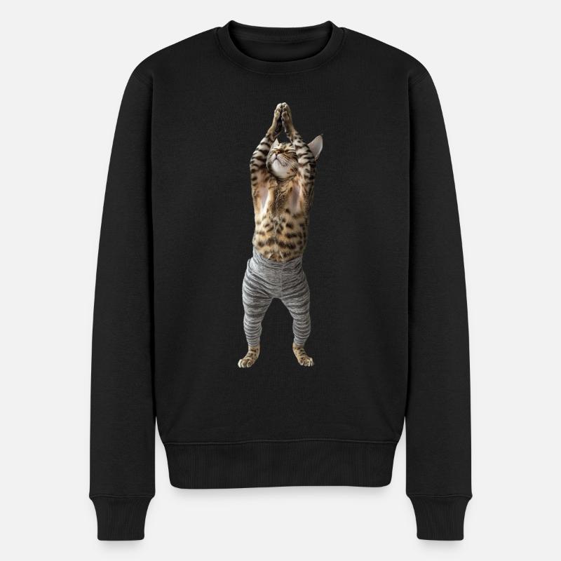 Bengalen - Männer Premium Bio Pullover - Schwarz