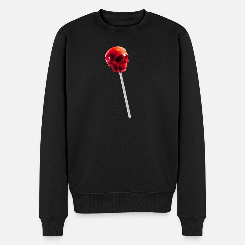 Skullipop - Sucette Crâne Bonbon - Pull Premium bio Homme - noir