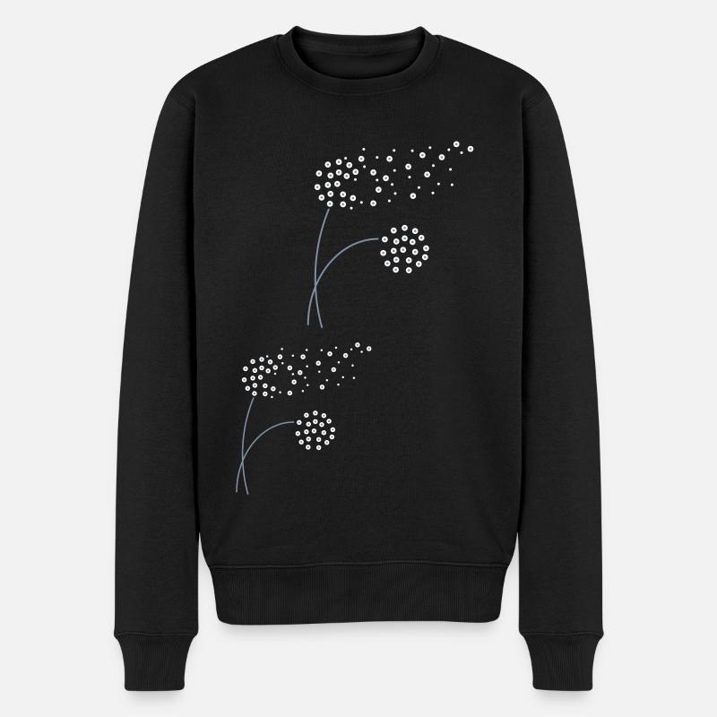 pusteblume - Männer Premium Bio Pullover - Schwarz