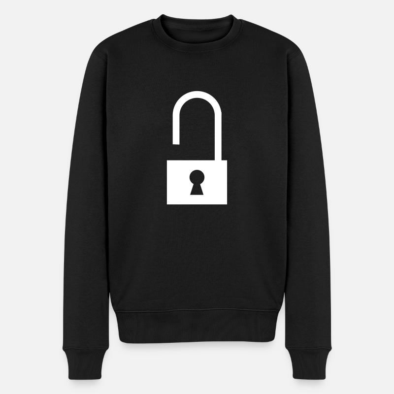 Schloss offen - Männer Premium Bio Pullover - Schwarz