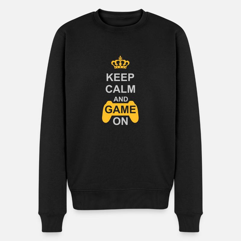 Jeu sur Keep Calm - Pull Premium bio Homme - noir