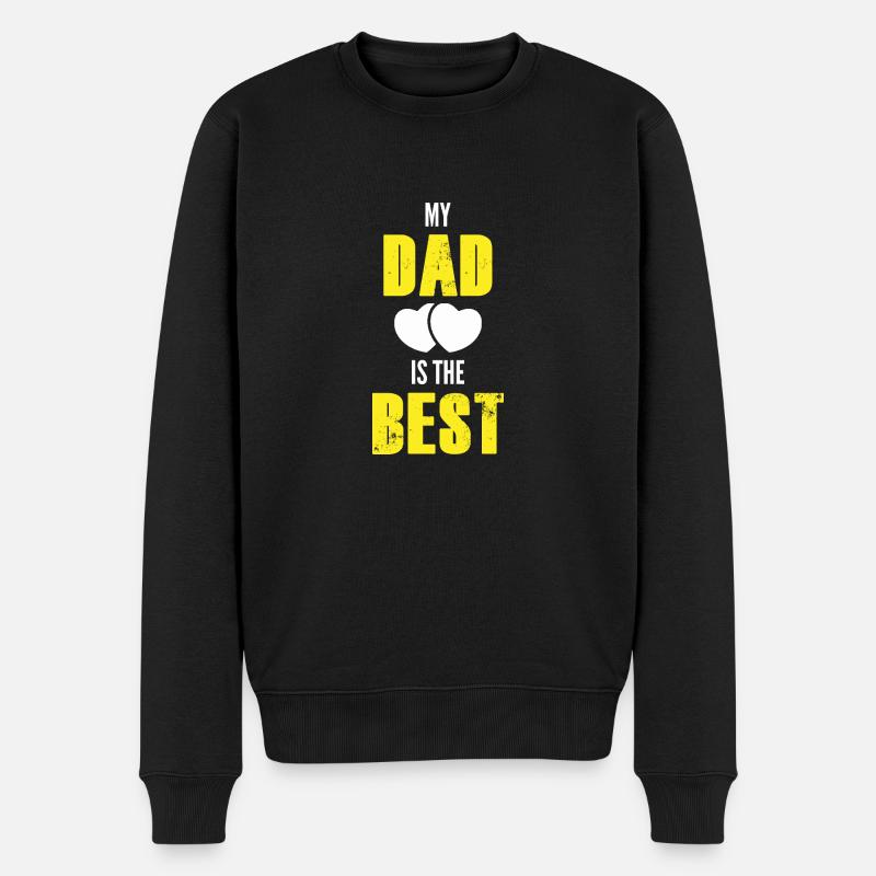 Mon Papa c'est le meilleur / expressions bébé - Pull Premium bio Homme - noir