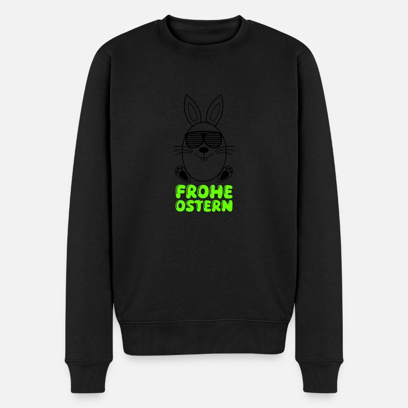 frohe ostern - Männer Premium Bio Pullover - Schwarz