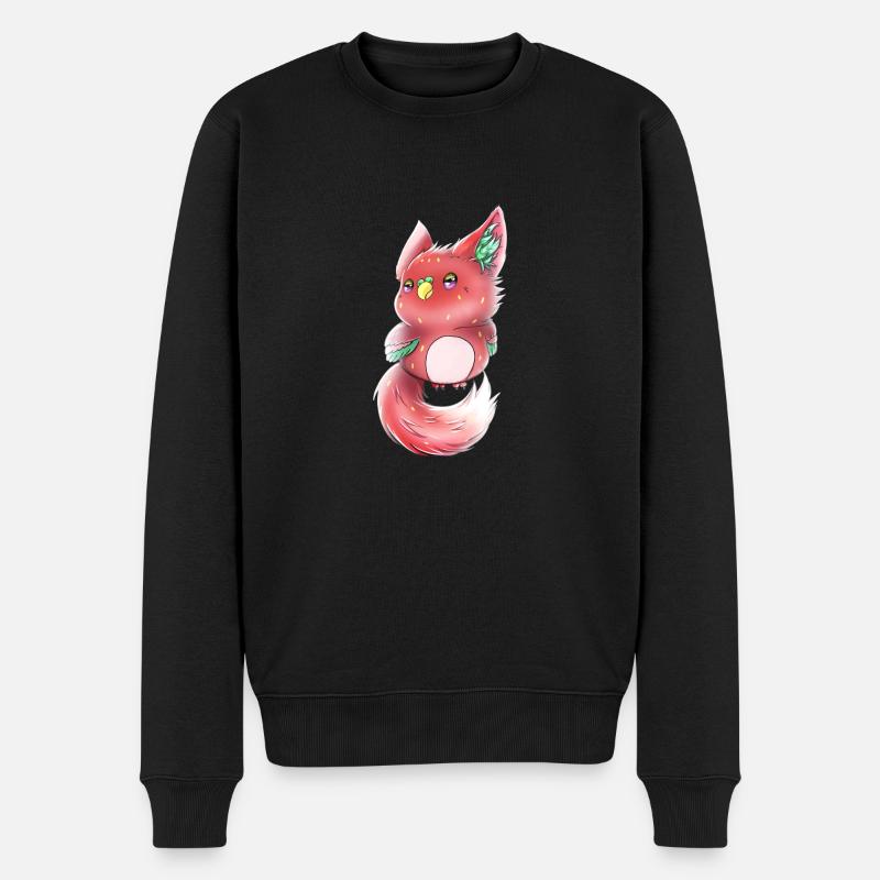 Lupifowl Erdbeere Edition - Männer Premium Bio Pullover - Schwarz